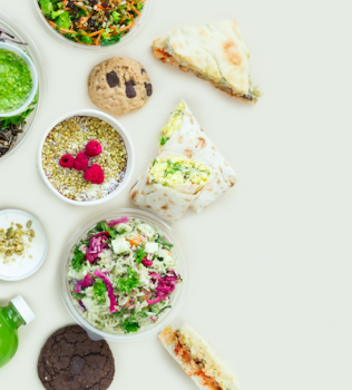 Plant-based lunch with ELXR